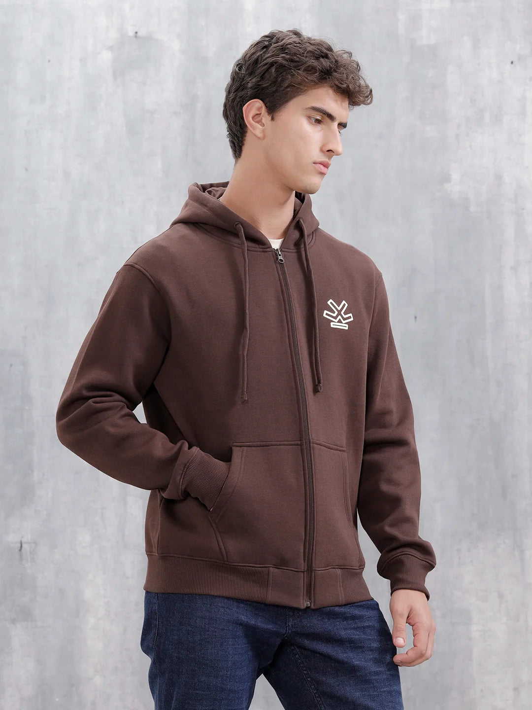All-Day Casual Comfort Fit Hooded Sweatshirt | Java