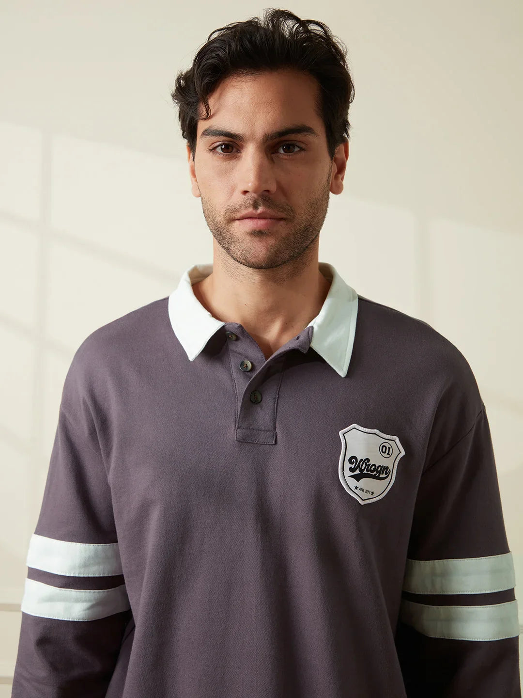 Heavy GSM Varsity Polo T-Shirt | Purple
