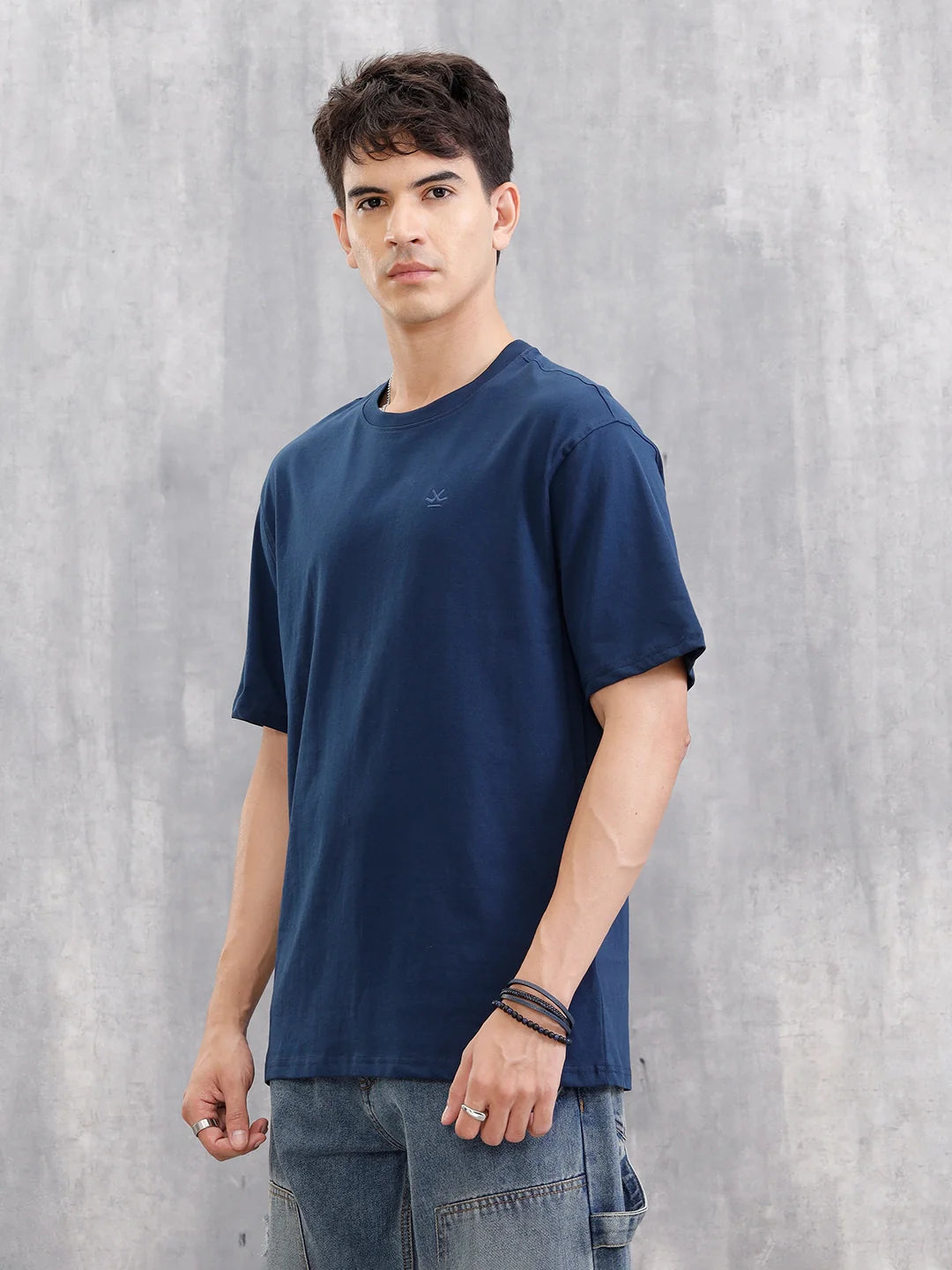 Solid Oversized T-Shirt | Blue