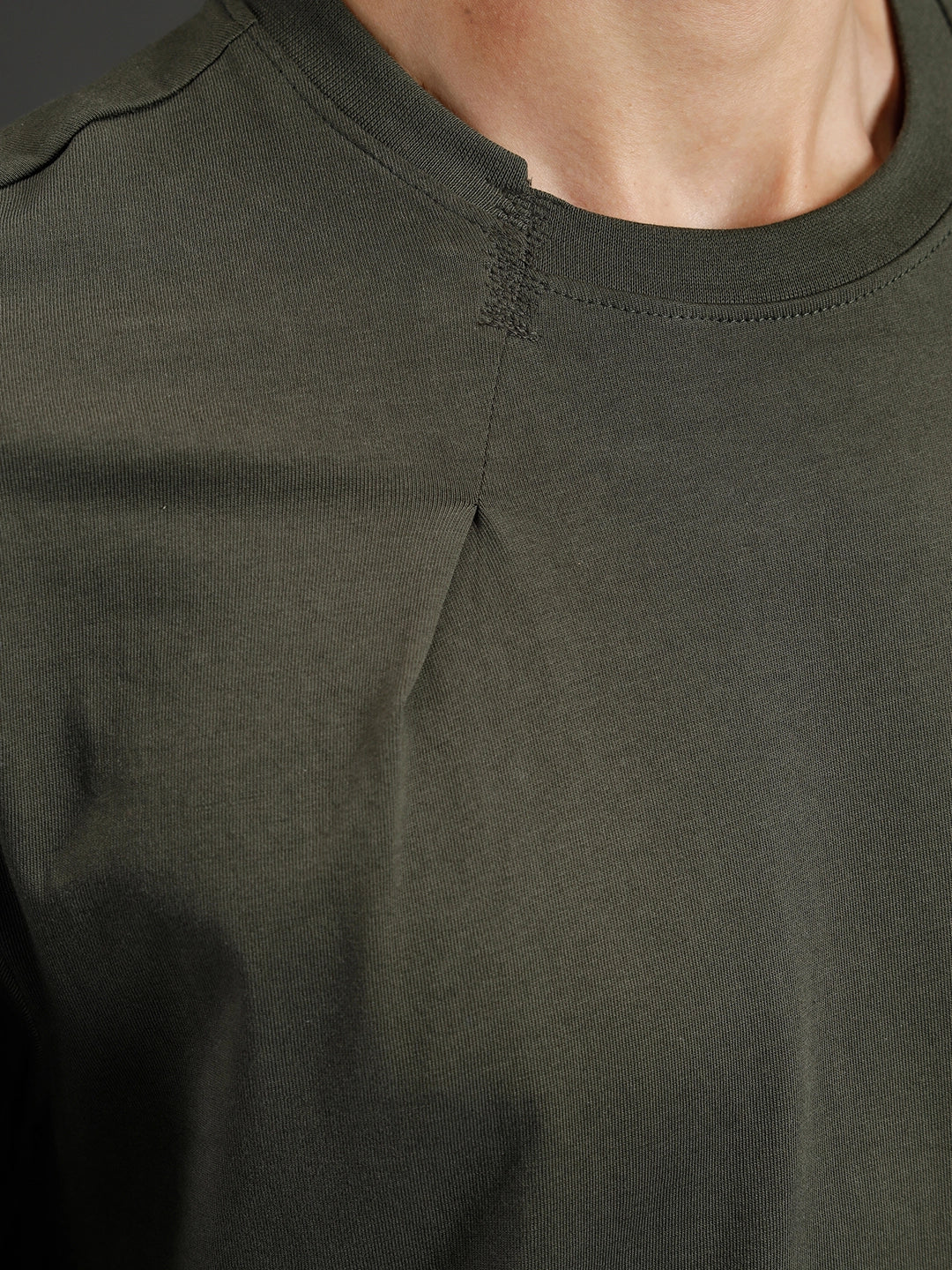 Wrogn Solid Oversized Tshirt | Green