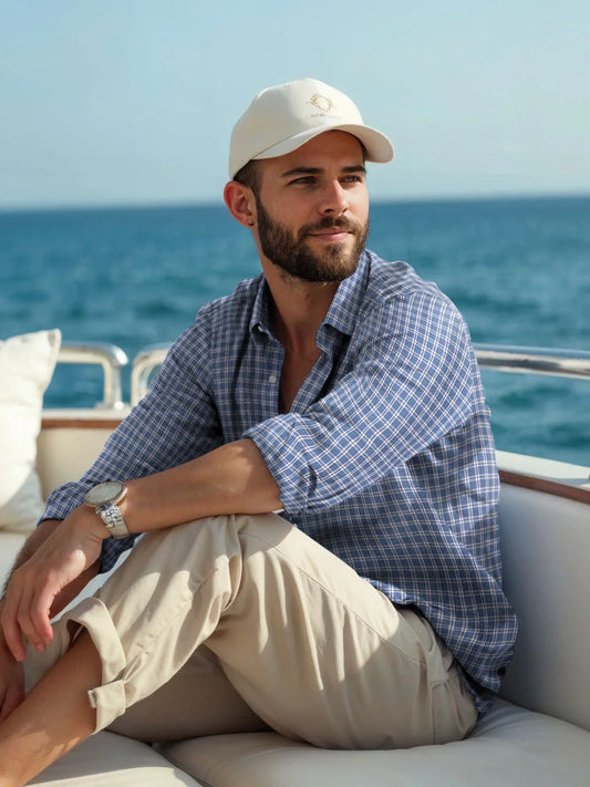 Checked Seersucker Comfort Fit Shirt | Blue