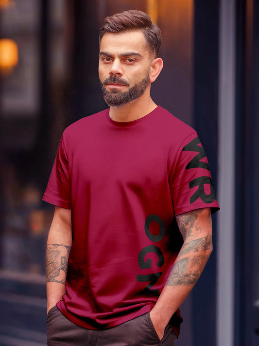 Heavy GSM Printed Oversized T-Shirt | Wine